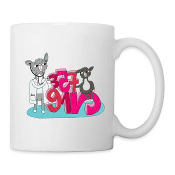 Doctor Lama and the numbers - Mug - white - Right