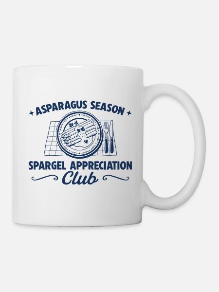 Spargel Appreciation Club – Retro Gourmet - Tasse - Weiß