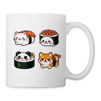 Kawaii Sushi Tierchen Kollektion - Tasse - Weiß - Rechts