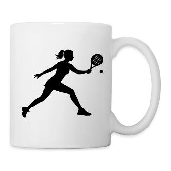 Geschenkidee für Padel buchen Fans mit Padel Halle - Tasse - Weiß - Rechts
