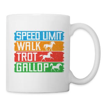 Hobby Horse Rider Walk Trot Gallop English Riding - Tasse - Weiß - Rechts