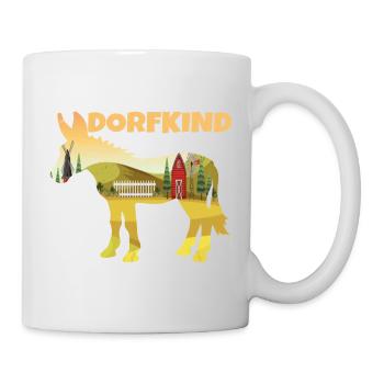Esel Dorfkind Bauer Landwirt - Tasse - Weiß - Rechts
