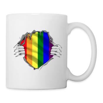 LGBT Flag Gay Pride Month Rainbow - Mug - white - Right
