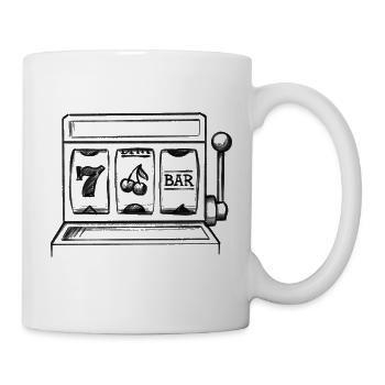 Spielautomat Kasino - lllustration - Tasse - Weiß - Rechts