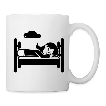 Fatigué endormi - Mug blanc - blanc - Droite