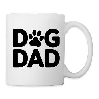 Logo patte de père chien - Mug blanc - blanc - Droite
