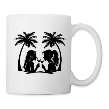 Icône du palmier HolidayWomen - Mug blanc - blanc - Droite