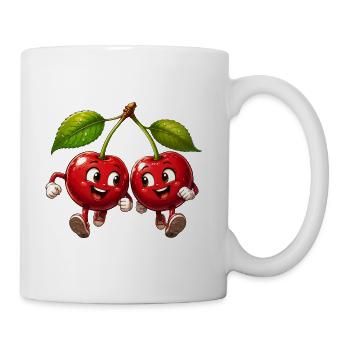 Cerises amicales - Mug blanc - blanc - Droite