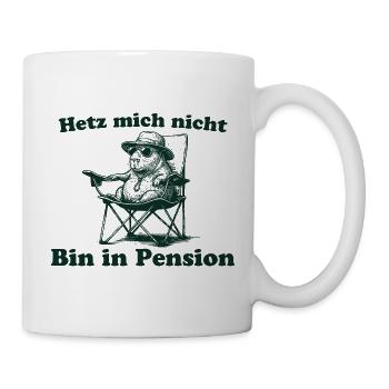 Capybara Pensionär Spruch Lustiges Geschenk - Tasse - Weiß - Rechts