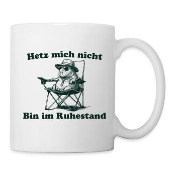 Rentner Spruch Capybara Geschenk Ruhestand - Tasse - Weiß - Rechts