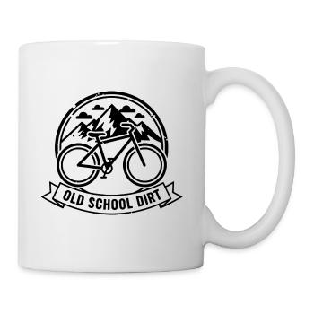 Old School Dirt Retro Mountainbike-Stempel - Tasse - Weiß - Rechts