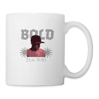 Bleib Mutig – Palmen Portrait - Tasse - Weiß - Rechts