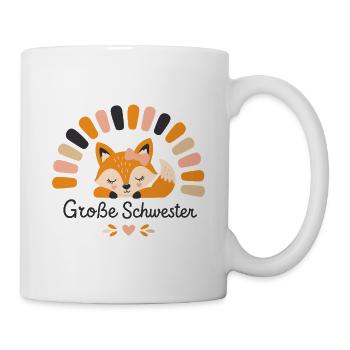 Große Schwester Fuchs Boho Waldtier Design (41 Zei - Tasse - Weiß - Rechts