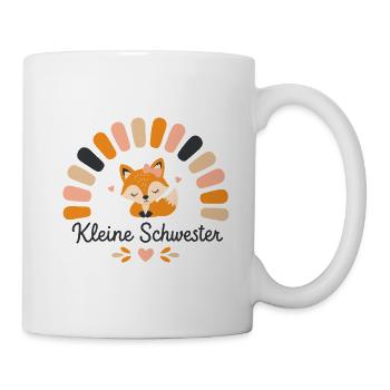 Kleine Schwester Fuchs Boho Waldtier Design - Tasse - Weiß - Rechts