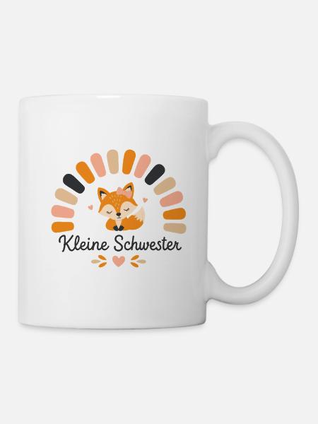 Boho Geschwistermotiv | Waldtier Design - Tasse - Weiß