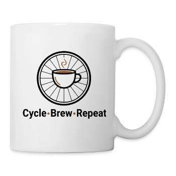 Cycle Brew Repeat Coffee Gear - Mug - white - Right