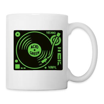 Platine Techno DJ Mixer Vinyl Rave - Mug blanc - blanc - Droite