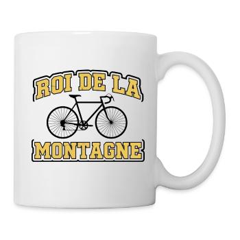 T-shirt Vélo Rétro Roi de la Montagne - Mug blanc - blanc - Droite