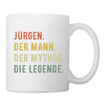 Jürgen Vorname Der Mann Der Mythos Die Legende - Tasse - Weiß - Rechts