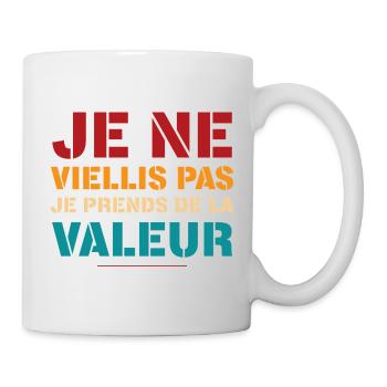 Je Ne Viellis Pas Je Prends De La Valeur T-Shir... - Mug blanc - blanc - Droite