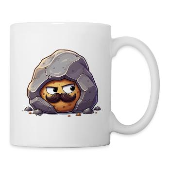 Stone with Mustache Mascot - Mug - white - Right