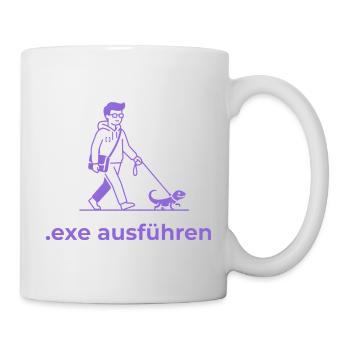 Exe Echse ausfuehren Admin Sysadmin Geschenk - Tasse - Weiß - Rechts
