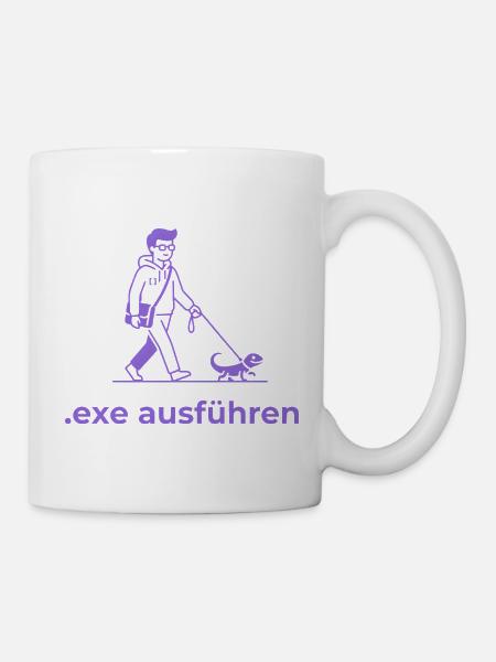 Exe Echse ausfuehren Admin Sysadmin Geschenk - Tasse - Weiß