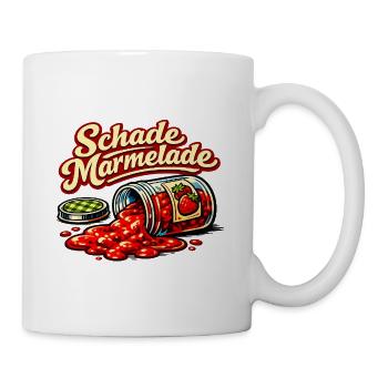 Schade Marmelade german saying Spilled Jam Humor - Mug - white - Right
