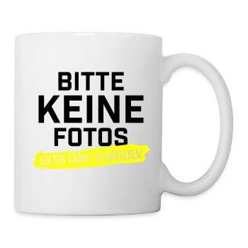 Bitte keine Fotos ich bin krankgeschrieben - Tasse - Weiß - Rechts
