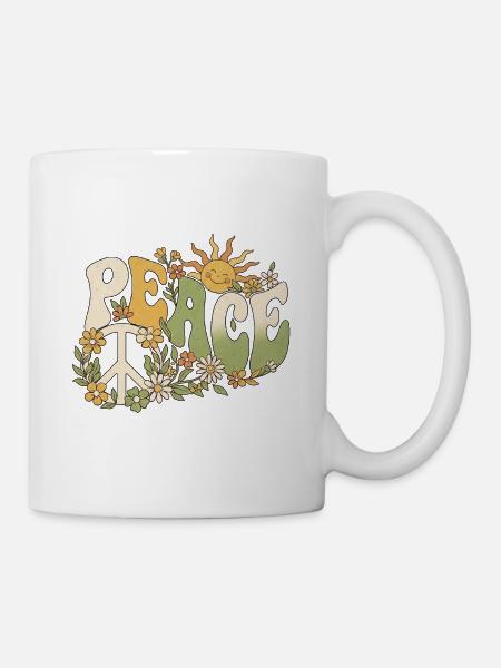 Peace Sonne - Tasse - Weiß
