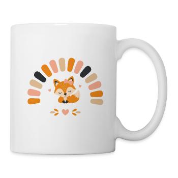 Niedliches Boho Fuchs Design - Tasse - Weiß - Rechts