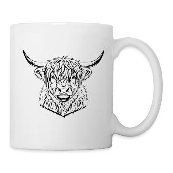 Éleveur écossais de cadeaux de bétail des Highlands - Mug blanc - blanc - Droite