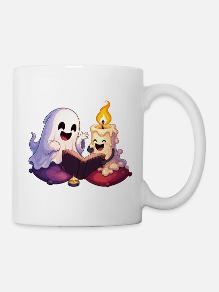 Kuschelige Geisterzeit Lektüre - Tasse - Weiß