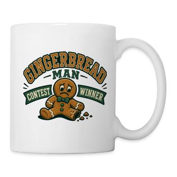 Gagnant du concours de bonhomme en pain d’épices, drôle A - Mug blanc - blanc - Droite