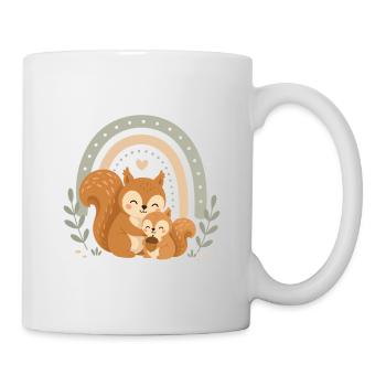 Squirrel Family Boho Rainbow - Mug - white - Right