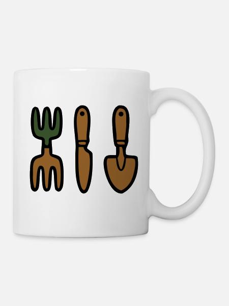 Gartenwerkzeug Gärtner Landschaftsbau Garten - Tasse - Weiß