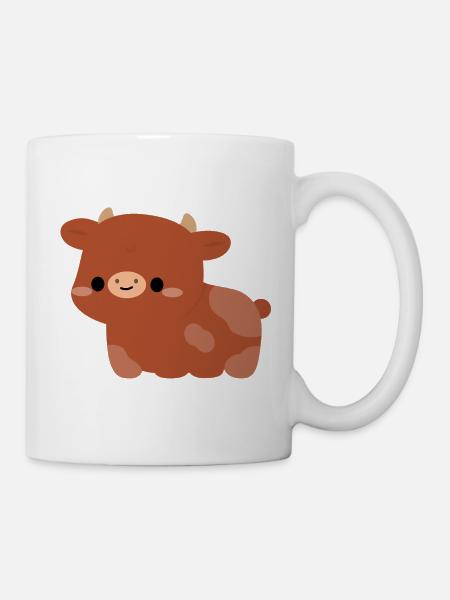 Schwedische Rote Kuh - Tasse - Weiß