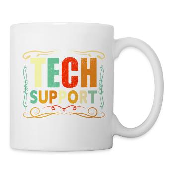 Support technique Rétro coloré - Mug blanc - blanc - Droite