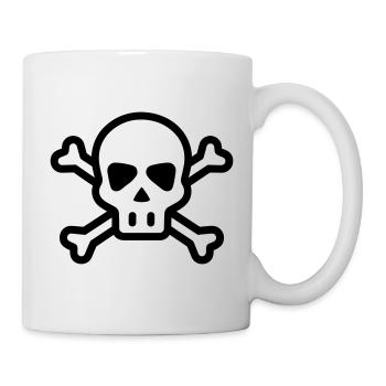 tête de mort pirate - Mug blanc - blanc - Droite