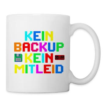 Pas de renfort ? Pas de pitié ! Rétro coloré - Mug blanc - blanc - Droite