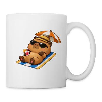 Capybara en vacances - Mug blanc - blanc - Droite