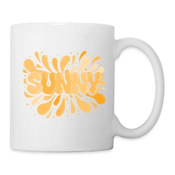Sunny Orange Explosion Typographic Splash - Mug - white - Right