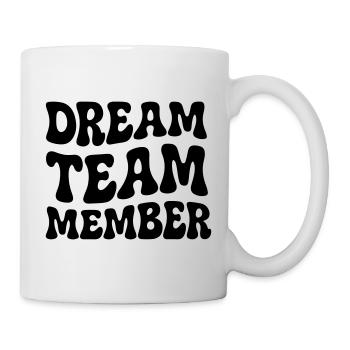 Membre de la Dream Team Logo groovy des années 70 - Mug blanc - blanc - Droite