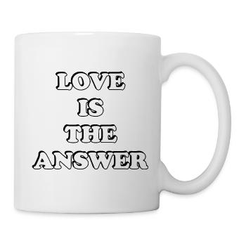 L’amour est la réponse Typographie audacieuse - Mug blanc - blanc - Droite