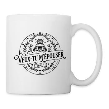 veux-tu m'épouser  - Mug blanc - blanc - Droite