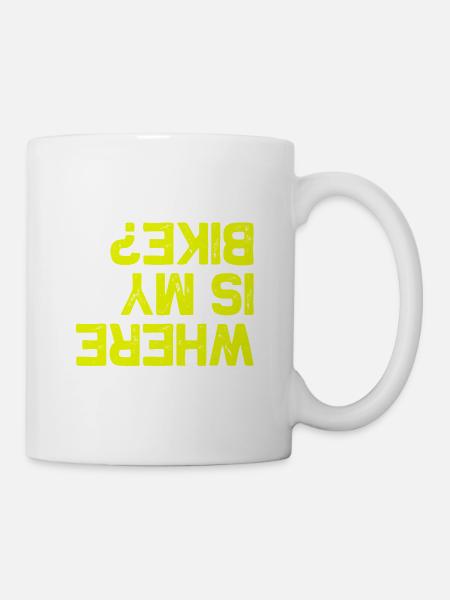 Where is my bike Fahrrad Mountainbike MTB Downhill - Tasse - Weiß