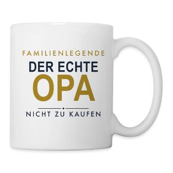 Der echte Opa Familienlegende - Tasse - Weiß - Rechts