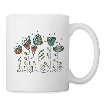 Fleur - Mug blanc - blanc - Droite