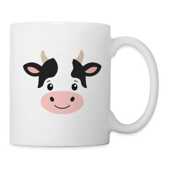 Cow Face Cheerful Cartoon - Mug - white - Right