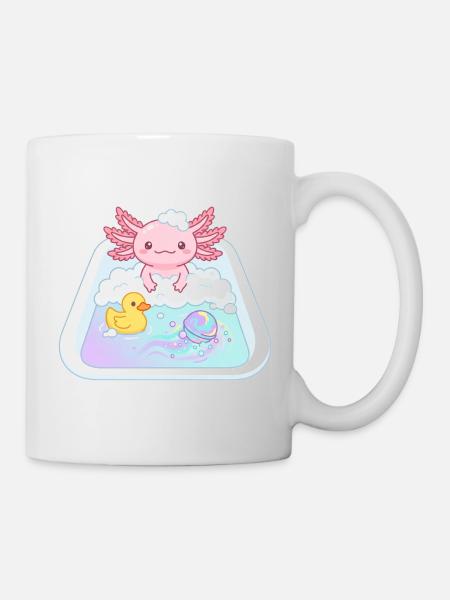 Badewannen Axolotl - Tasse - Weiß